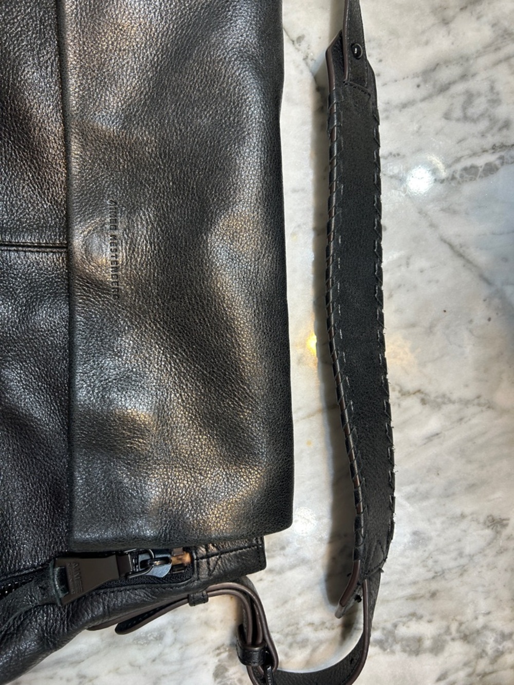 Aimee Kestenberg Black Pebbled Leather Shoulder Bag - Picture 9 of 16